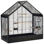 Beeztees Gabbia per Uccelli Yara Nero 71x35x70 cm in Metallo 431696