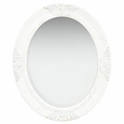 Specchio da Parete Stile Barocco 50x60 cm Bianco cod mxl 40637