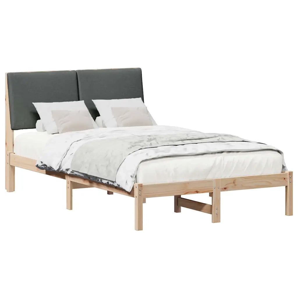 Struttura del Letto marrone e grigio scuro 135 x 190 cm