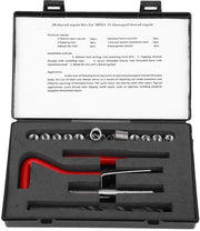 Set di raccordi a vite M9x1,25mm - Acciaio inossidabile - 20 pezzi - Incluso foro a spirale/chave a stella - Componenti di attacco a vite - Per la riparazione di autoveicoli - Attacco a vite