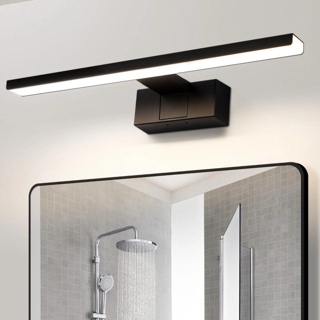 ZMH Lampada da specchio per bagno a LED nera 60CM IP44 bianco neutro Applique da parete per cantina