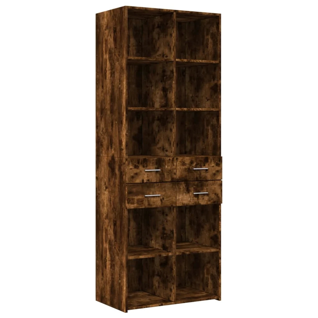 Buffet credenza cassettiera mobiletto mobile contenitore organizer cucina soggiorno salotto alto 70 x 42,5 x 185 cm legno ingegnerizzato marrone 02_0033557