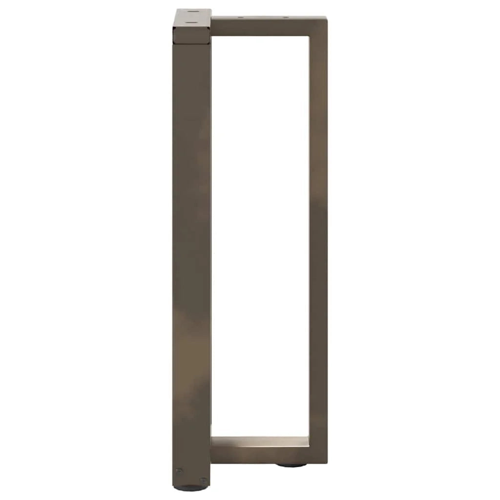 Set di 2 gambe regolabili per tavolo consolle a forma di T 25 x 28 x 73 cm design moderno acciaio nero 02_0057312