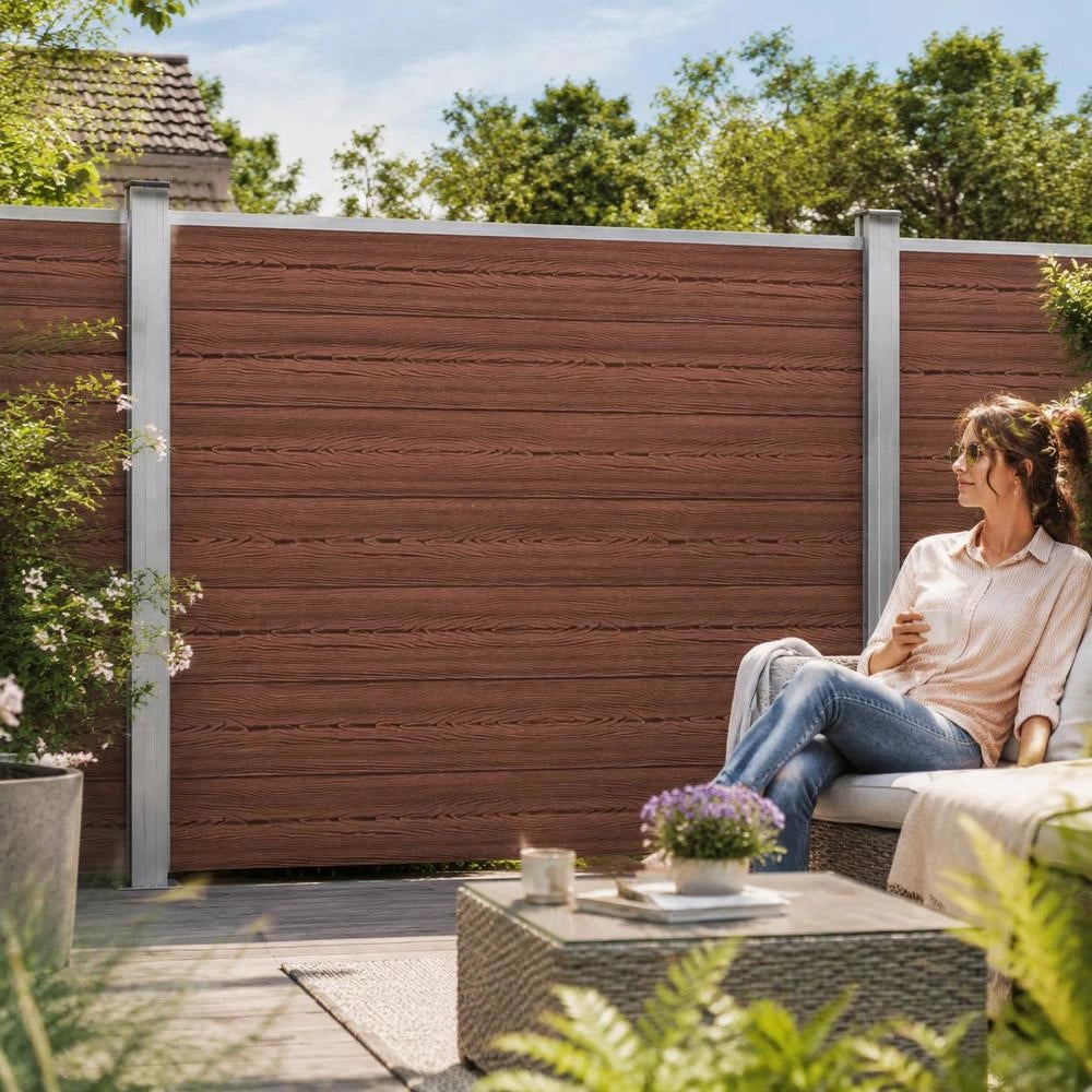Fence Element WPC 180x146 Cm Brown
