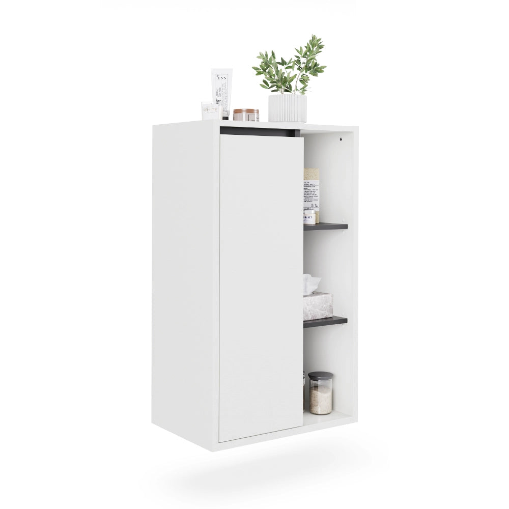 Vicco Mobiletto midi Bianco/Grigio 50 x 86 cm con ripiani aperti