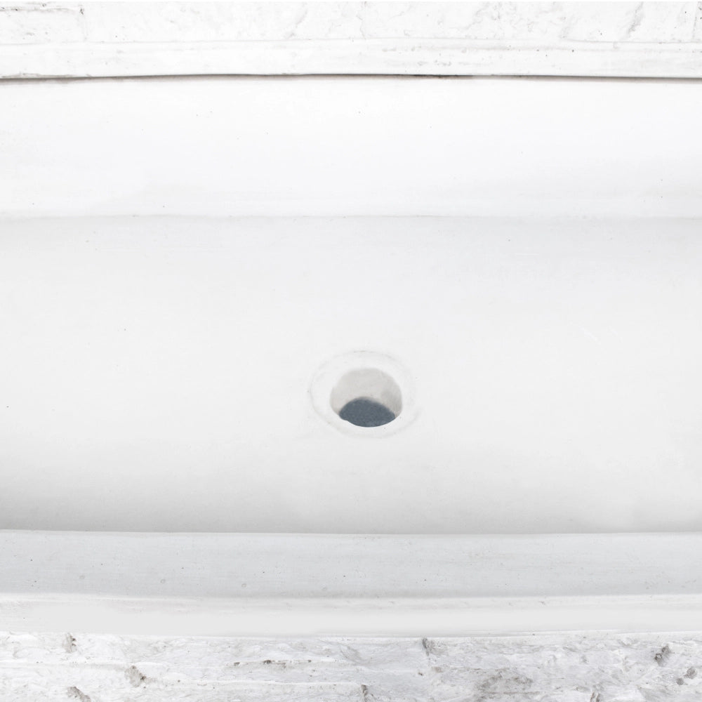 Pilozza lavabo serie muraglietto 100 x 50 x h.20 cm completa piedi frontalino