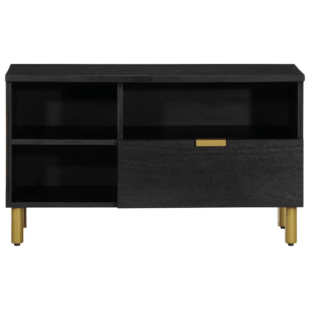 Mobile Porta TV Nero 80x33x46 cm in Legno Multistrato