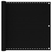 Paravento da Balcone Nero 90x300 cm in HDPE 311032