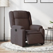 Poltrona Elettrica Reclinabile Marrone Scuro in Tessuto 3205183