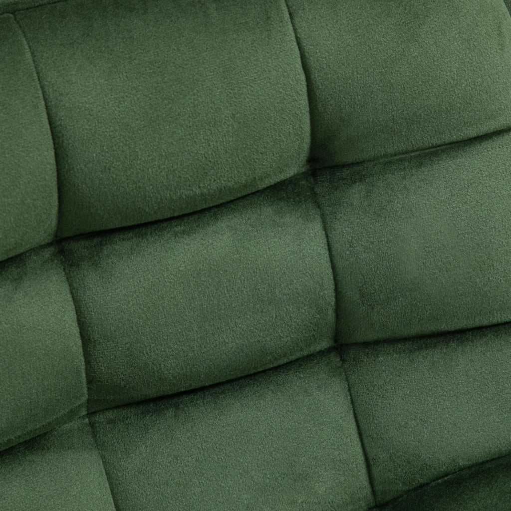 Sgabello da Bar con Schienale e Poggiapiedi ¨C Zephmum ¨C Verde, Velluto, Metallo, 45x47x84cm