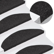 Tappetini Autoadesivi per Scale 10pz Neri 65x22,5x3,5 cm 355255