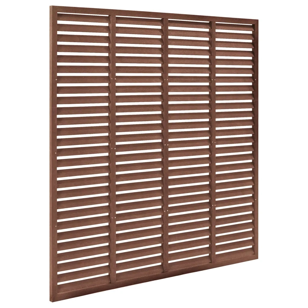 Recinzione da Giardino | Recinzione a Persiana in WPC 180x180 cm Marrone
