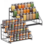 Organizzatore per spezie in legno - 4 pannelli per spezie - Organizzatore per spezie verticale - Organizzazione cucina - Spazio di stoccaggio - Materiale duraturo - Contenitore per spezie