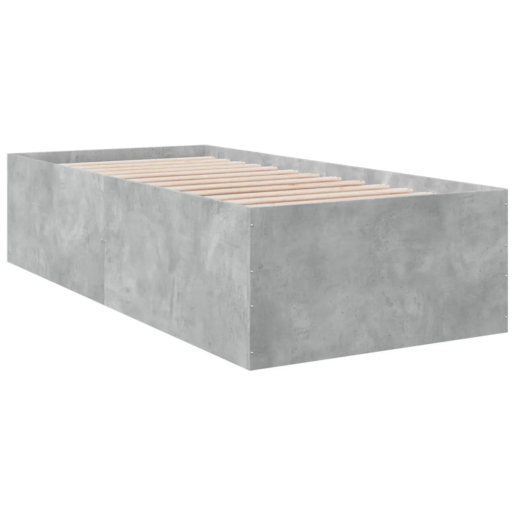 Giroletto-Struttura Letto Grigio Cemento 75x190 cm in Legno Multistrato 217665