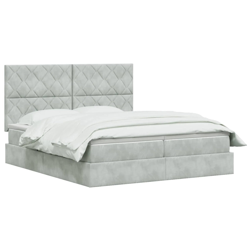 Letto con contenitore LED e materasso Grigio Chiaro 3460284