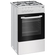 BEKO CSG42001FW CUCINA LIBERA INSTALLAZIONE 50 X 50 CM 4 FUOCHI GAS CON FORNO A GAS BIANCA COPERCHIO IN METALLO