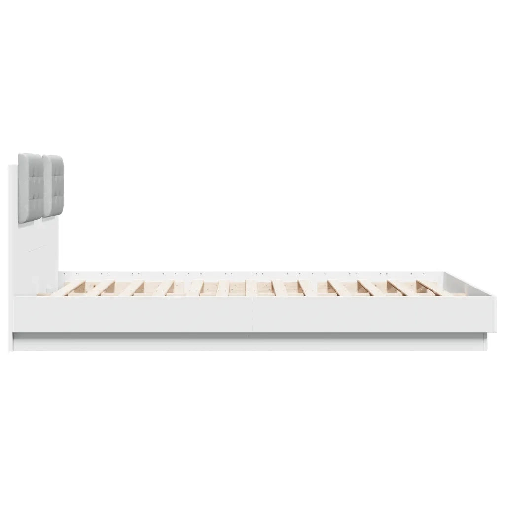 Giroletto con LED senza Materasso Bianco 120x200 cm