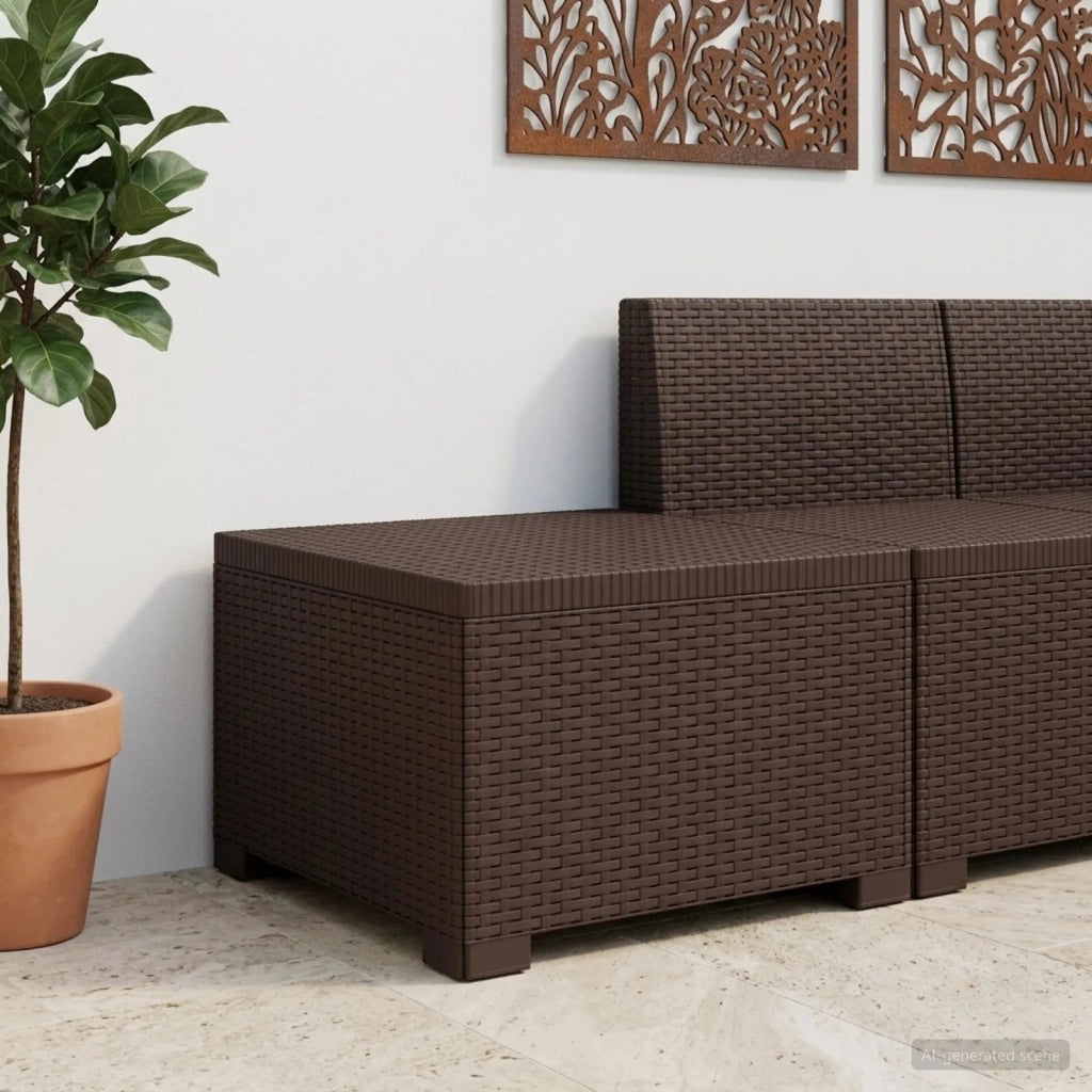 Divano da esterno-Divano da Giardino a 1 Posto Aspetto Rattan PP Marrone 827076