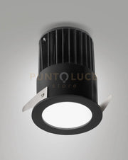 NASCA FARETTO INCASSO TONDO NERO D.6,2CM C/DRIV 12W 3000K 1150LM