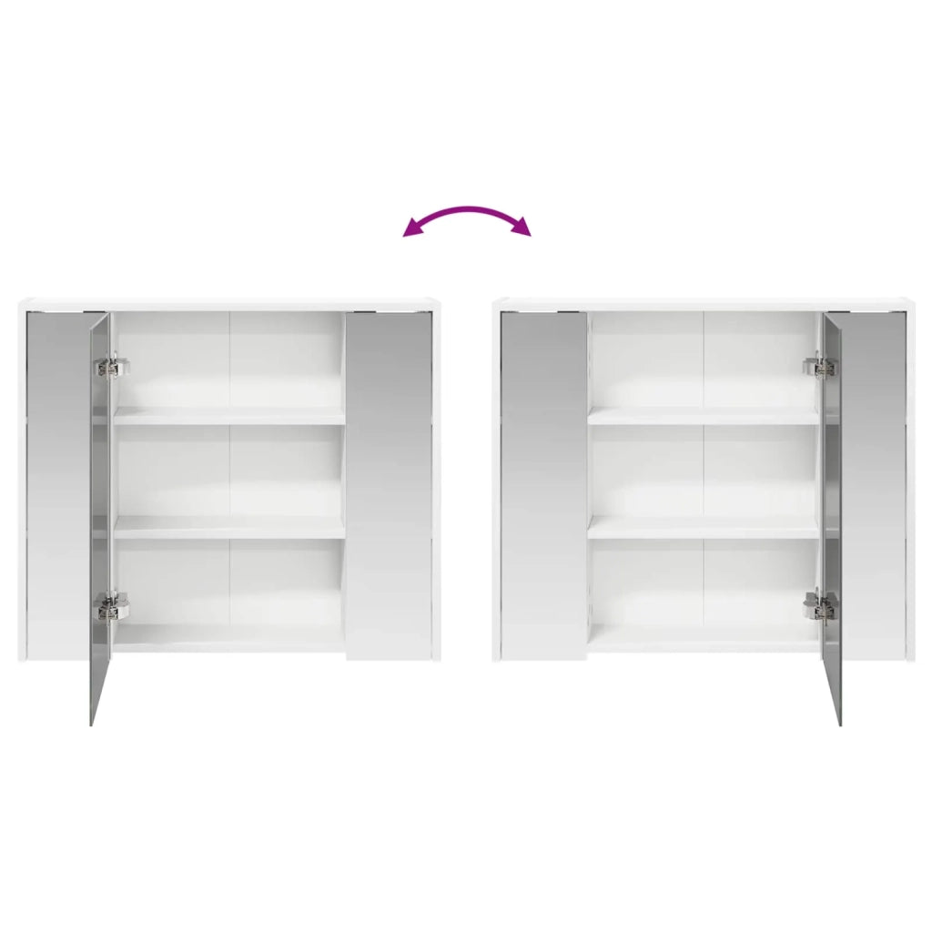 Mobiletto per specchio da bagno Bianco 73,5 x 16 x 62,5 cm
