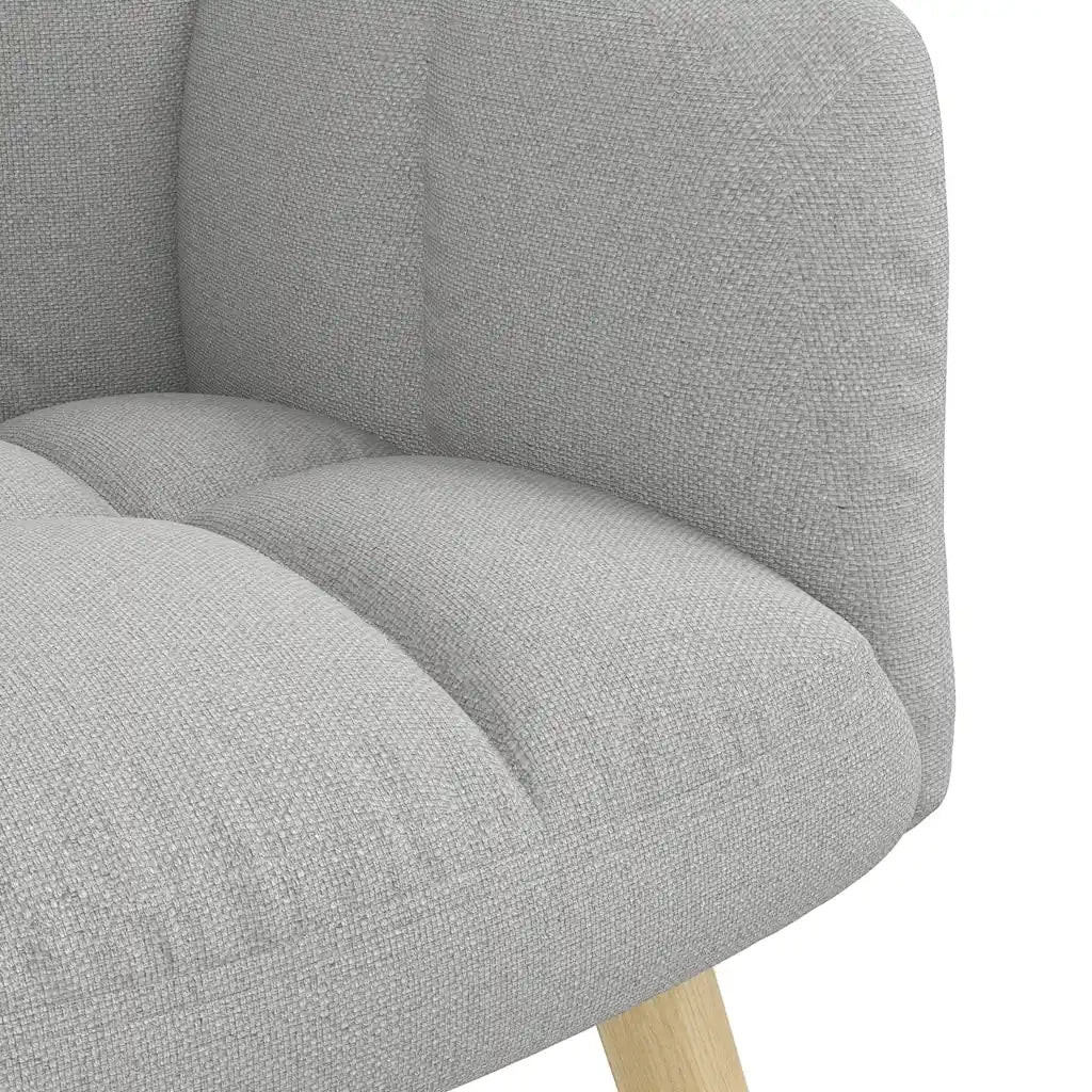 Sedia Relax con Poggiapiedi Grigio Nuvola in Tessuto 4016777
