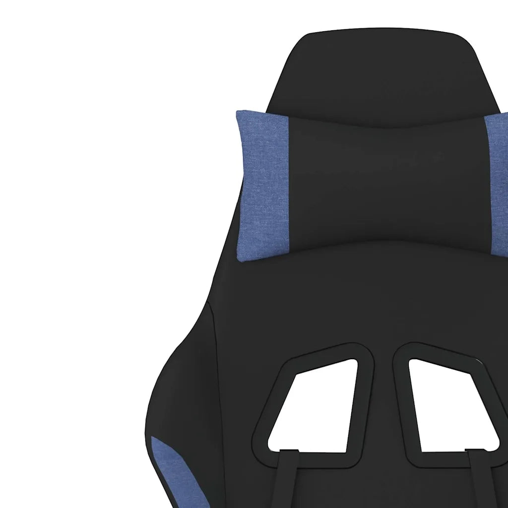 Sedia da Gaming Nero e Blu in Tessuto 3143739