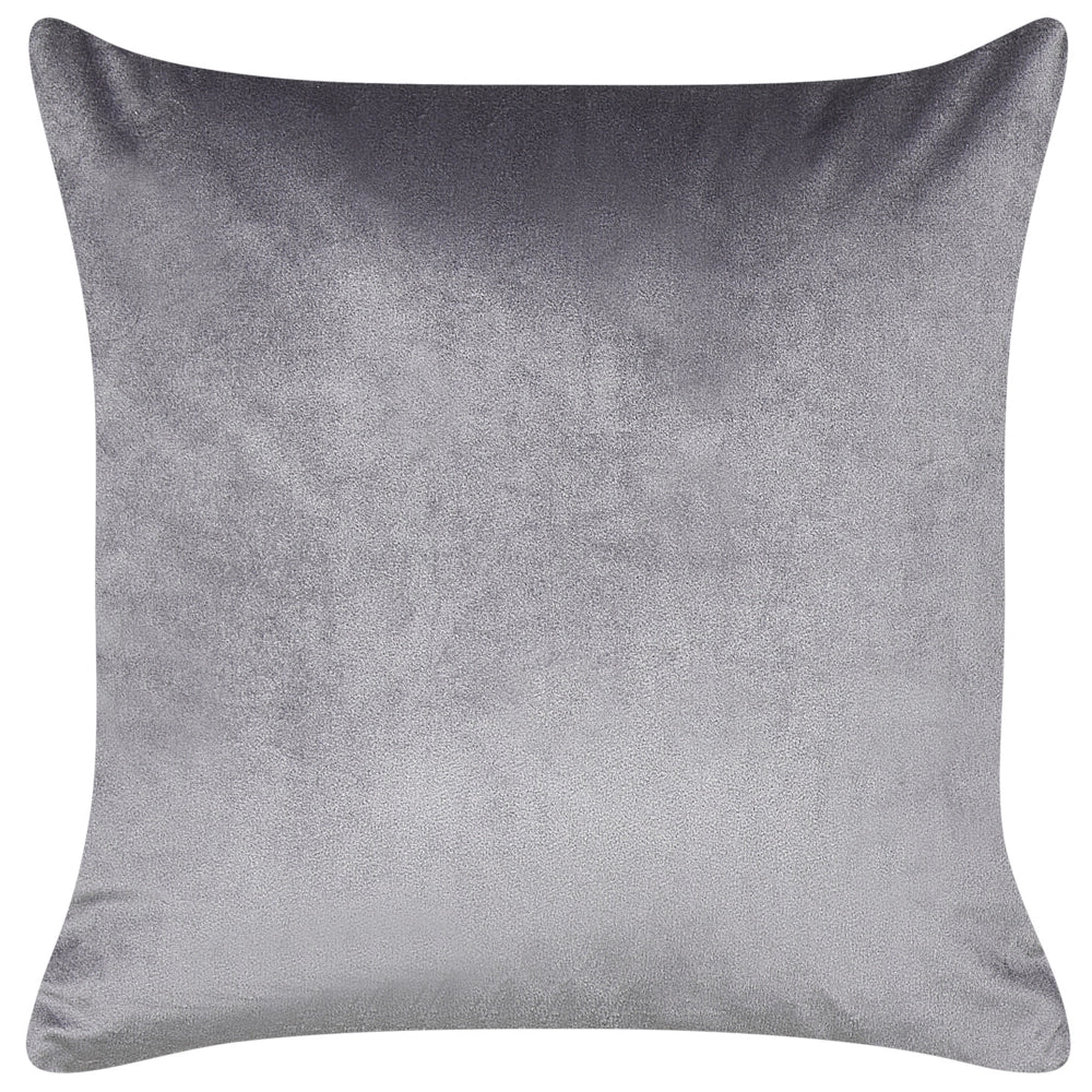 Set di 2 cuscini in tessuto di poliestere trapuntato grigio 45 x 45 cm elegante stile classico