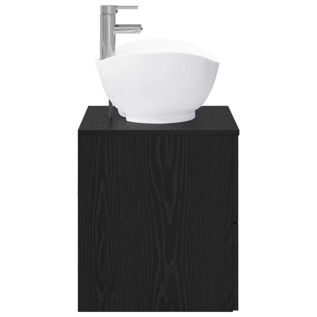 Set di mobili per il bagno Rovere Nero Legno ingegnerizzato 3404399