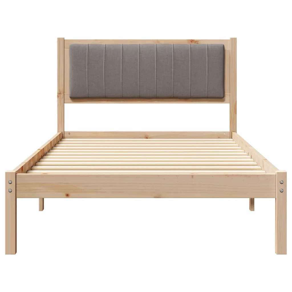 Letto con Testiera Rivestita Talpa 100 x 200 cm Pino massello 878282