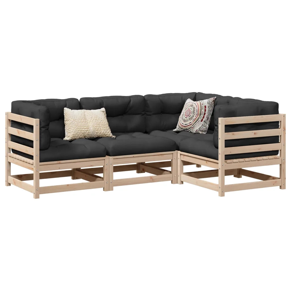 Set Divani da Giardino 4 pz in Legno Massello di Pino 3299408