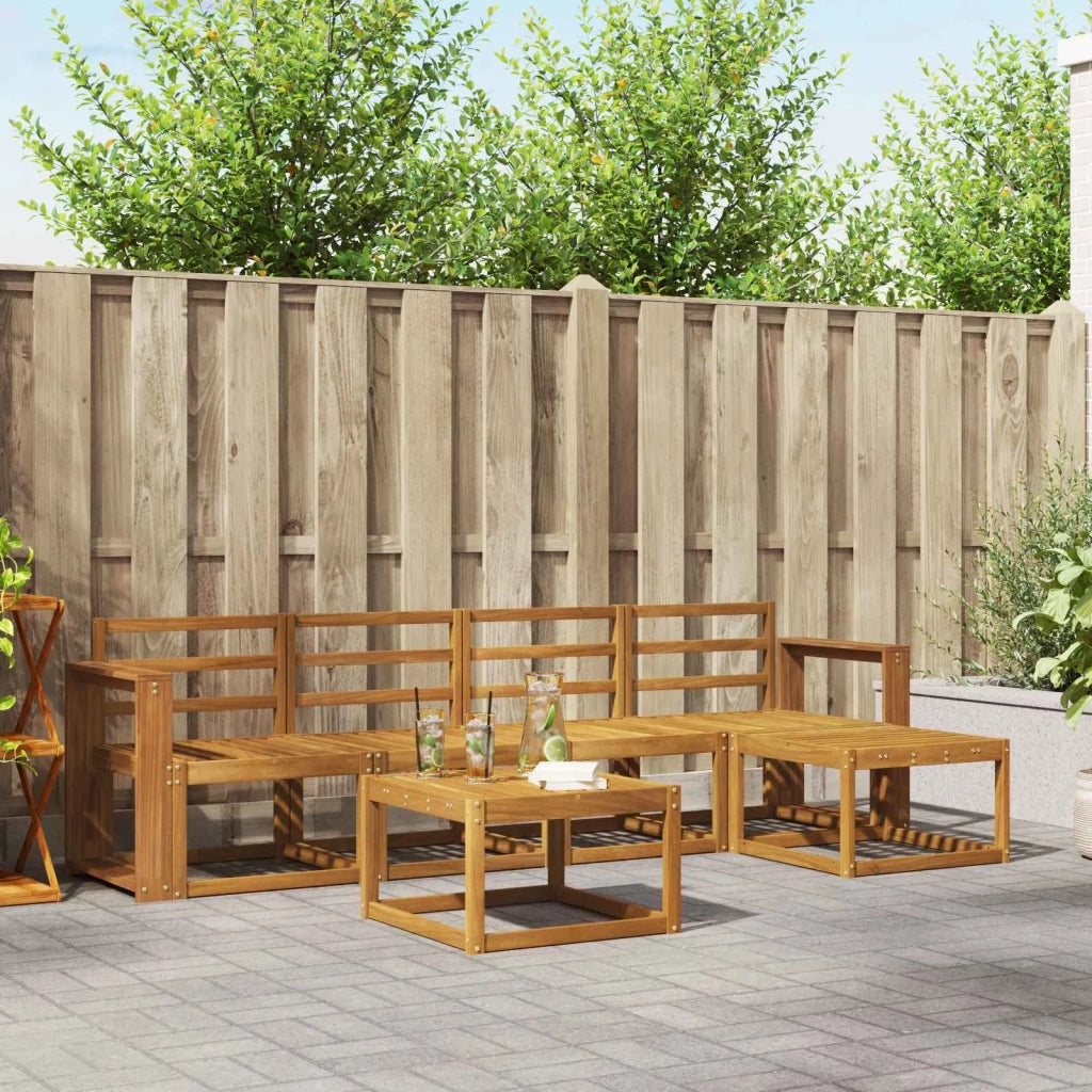Set di divani da esterno 6 pcs Naturale