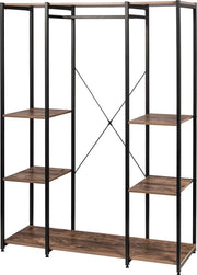 Cassettiere multifunzionale per camera da letto e soggiorno - in MDF - 167x40x120 - marrone, nero