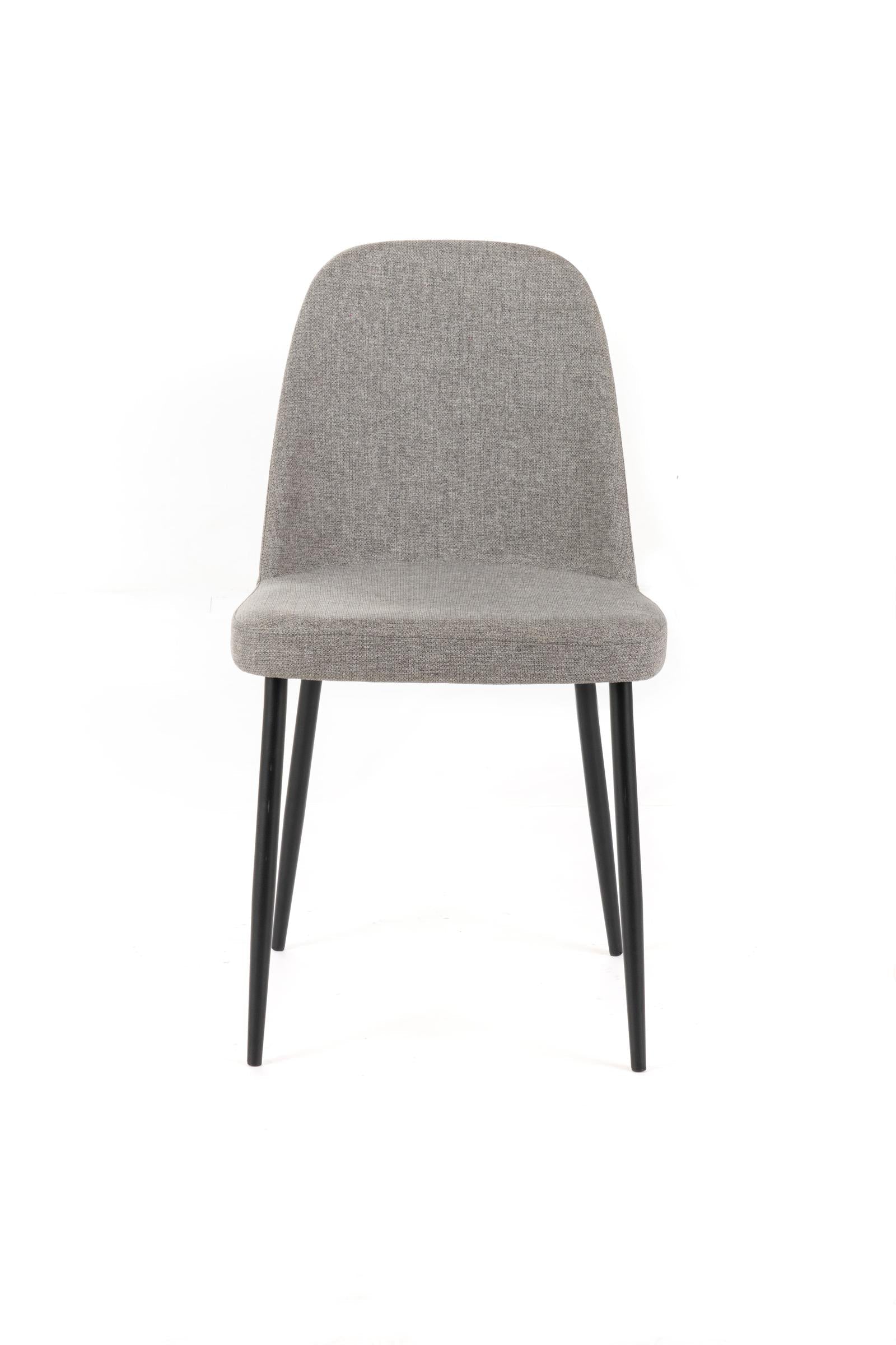 Set 4 Sedie 55x46xH85 cm in Tessuto Tamara Grigio Chiaro