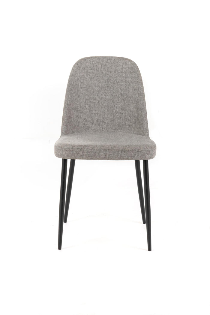 Set 4 Sedie 55x46xH85 cm in Tessuto Tamara Grigio Chiaro