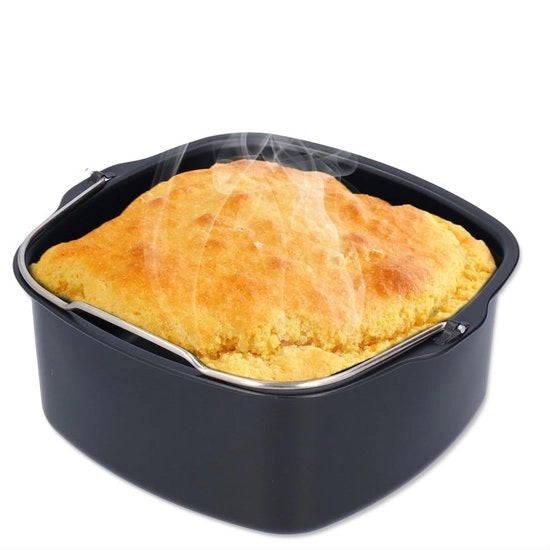 Padella a forma di torta 18 cm - Resistente al calore - Antiaderente - Adatto per HD9925/HD9860/HD9905 - Ferro di sicurezza alimentare - Ideale per frittelle e pizza - Padella per torte