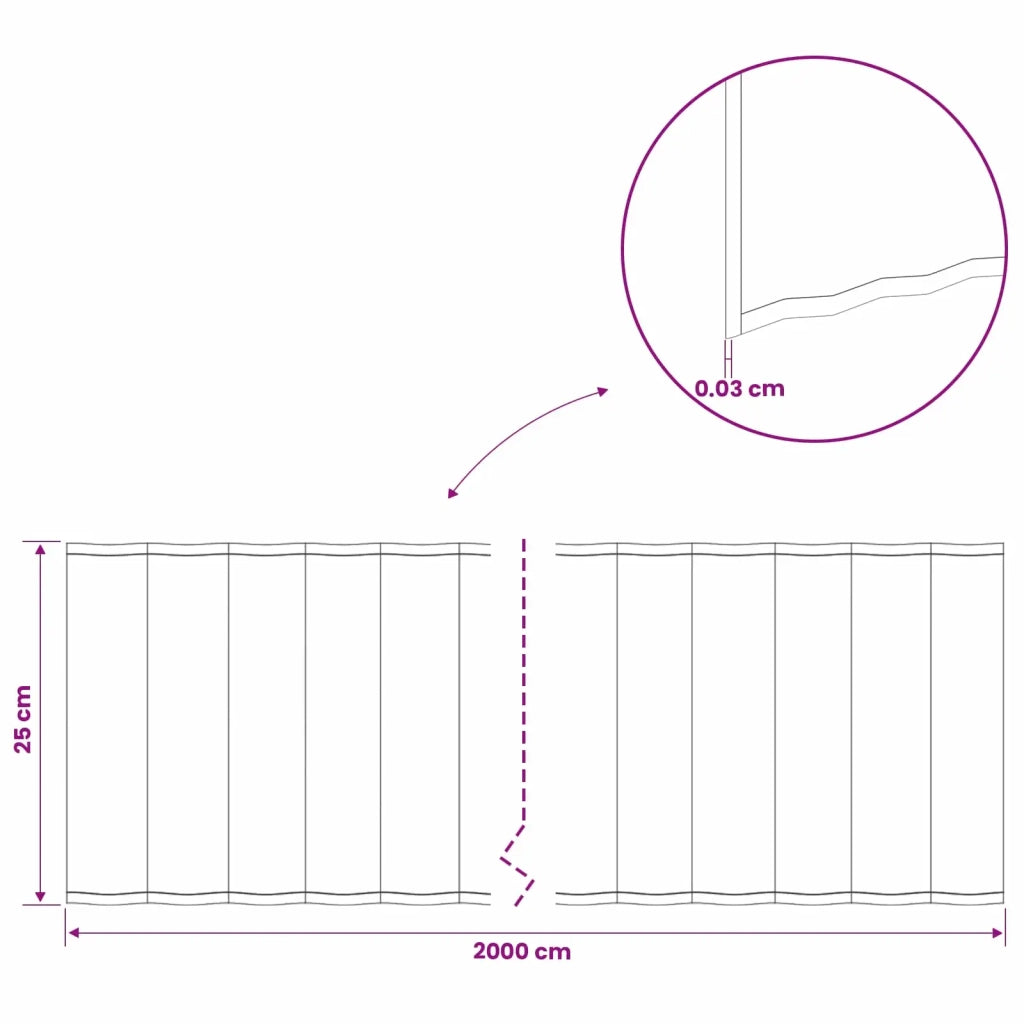 Bordura per Prato 20 m x 25 cm Acciaio zincato Argento 42030146