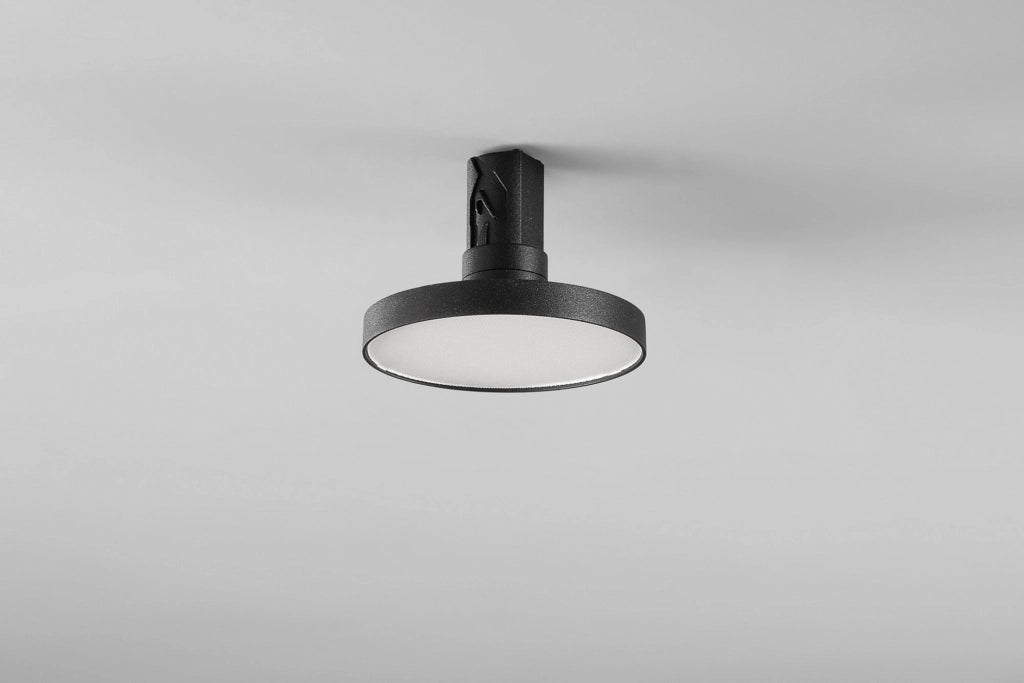 PANNELLO A LED PER SISTEMA BINARIO SHIFT NERO IN METALLO NERO 3V 10W 3000K 1500LM Ø100xH72MM