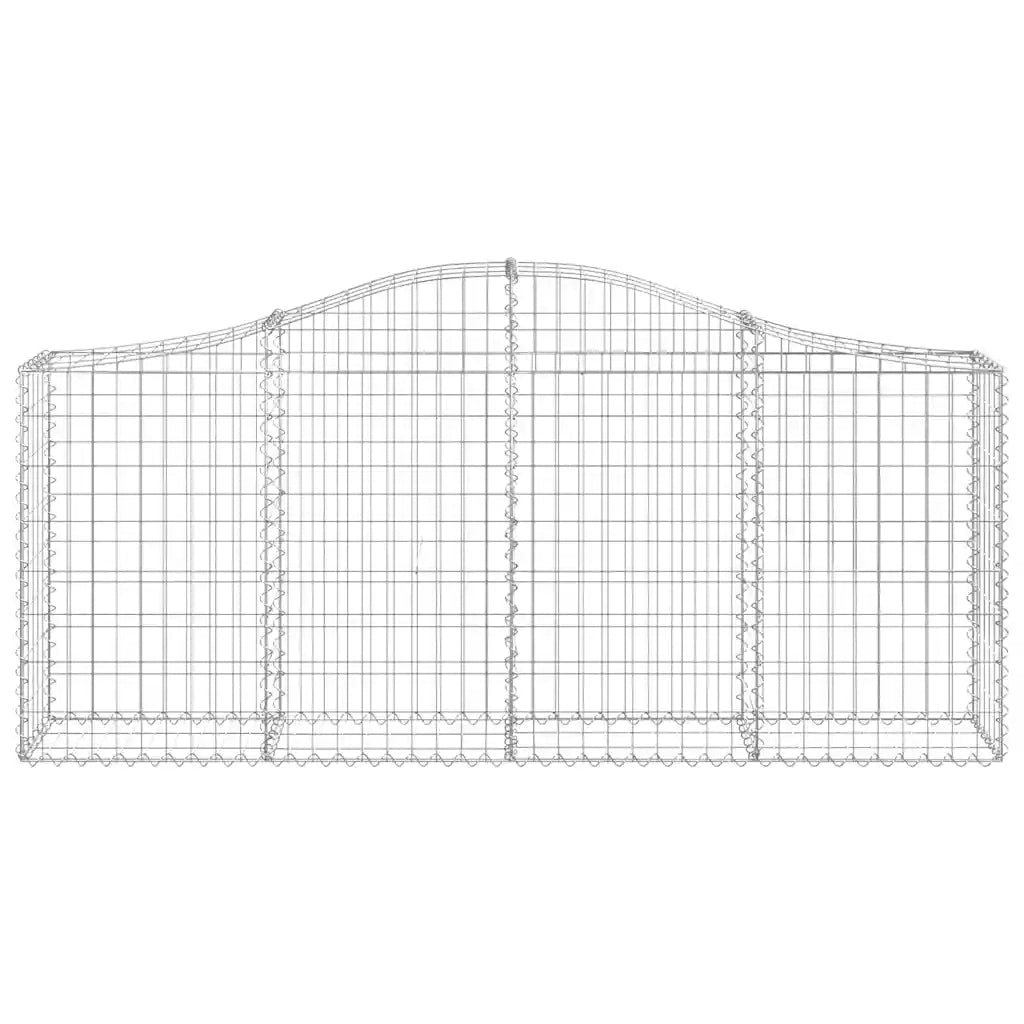 Cesti Gabbioni ad Arco 30 pz 200x30x80/100 cm Ferro Zincato 3145426