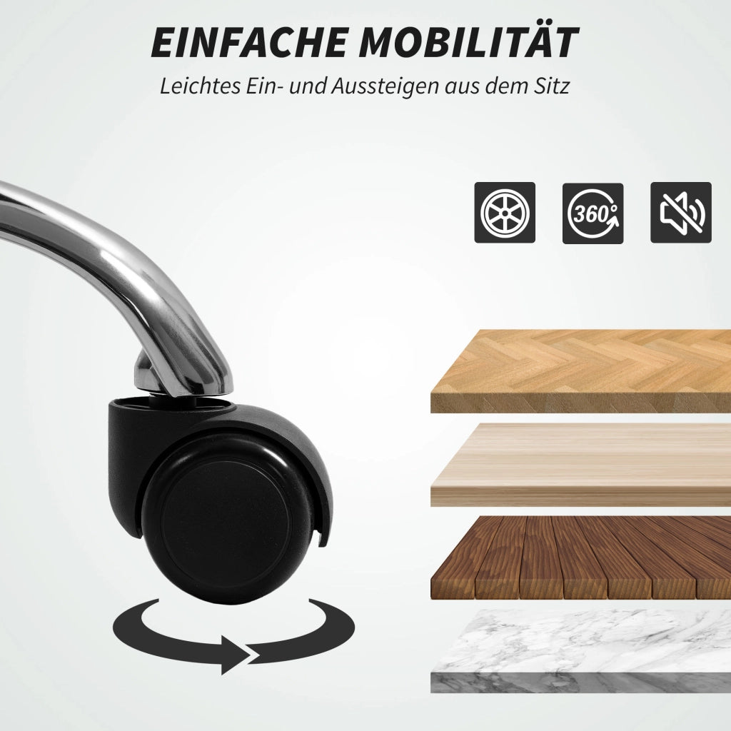 Sedia da ufficio ergonomica ¨C zephmum ¨C schienale regolabile, poggiapiedi, tessuto beige chiaro