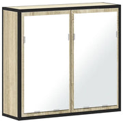 Mobiletto con specchio per Bagno | Armadio da bagno in rovere Sonoma 65x20x60 cm in legno ingegnerizzato