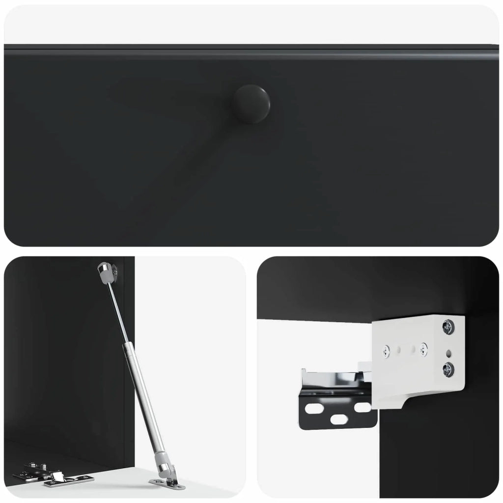 Mobile Porta TV da Muro-Credenza per TV sospesa 98 x 41 x 30 cm Nero 147748