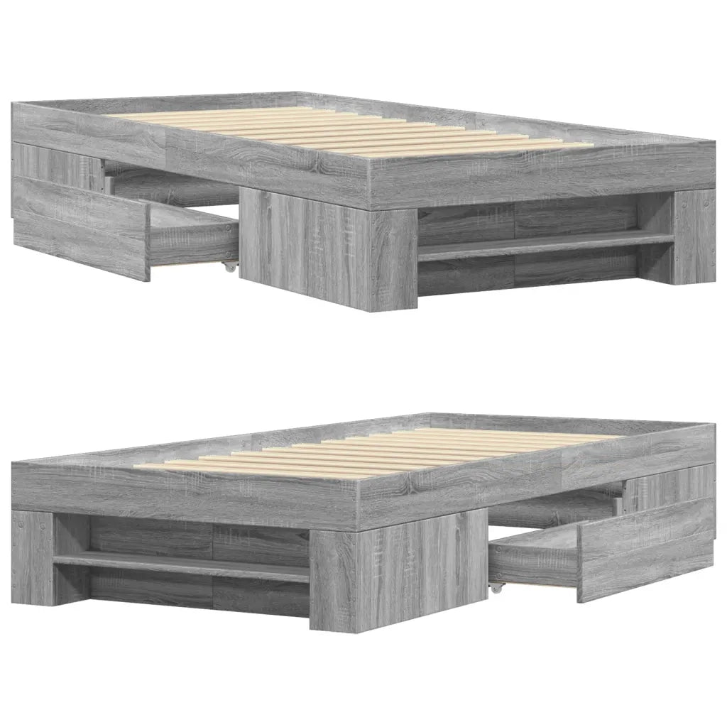 Giroletto Grigio Sonoma 90x200 cm in Legno Multistrato 3295497