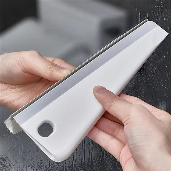Mini aspiratore multiuso per pulire vetri con schiuma di gomma, schiacciatore e strumento di pulizia per vetri, porte doccia, specchi e superfici di bagno e cucina, parabrezza e vetri di auto.