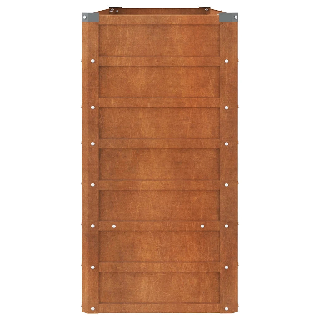 Fioriere | Cassetta per fiori | Letto Rialzato da Giardino Ruggine 160x40x77 cm Acciaio Corten