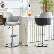 Set 2 Sgabelli da Bar Regolabili con Braccioli Girevoli ¨C MINIMAL ¨C Imbottiti, Moderni