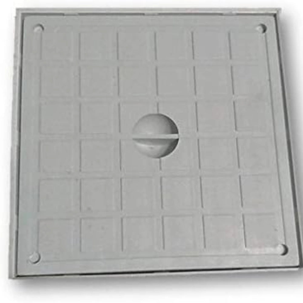 Pozzetto in polipropilene con coperchio grigio chiaro da interrare *** dimensioni 200 x 200 millimetri, confezione 1