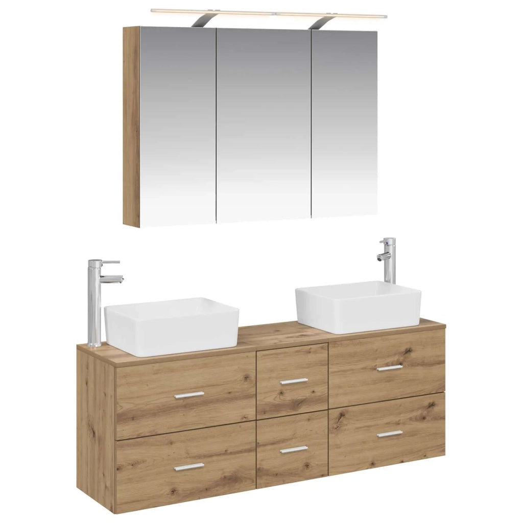 Set di mobili per il bagno 4 pcs Rovere Artigianale 3406862