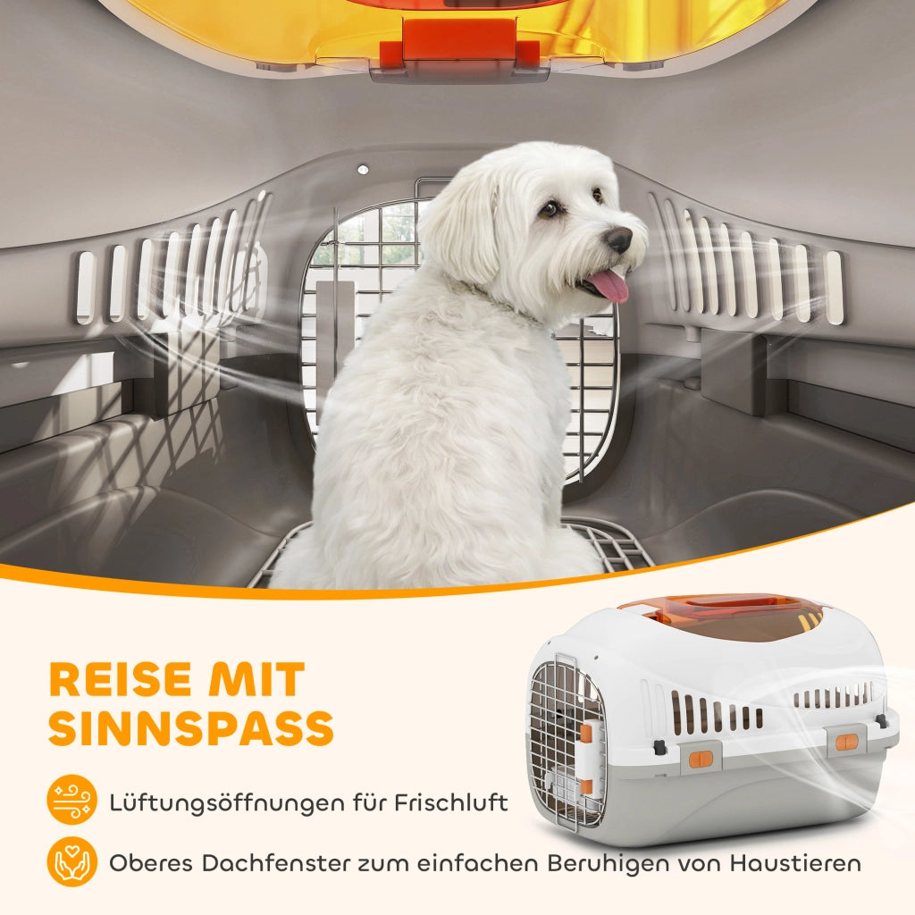 Casetta per animali da trasporto ¨C zephmum ¨C 49x32x31 cm grigio chiaro