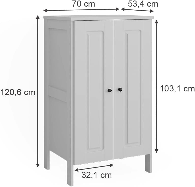 Guardaroba per bambini Ajaton, Bianco, 70 x 120.6 cm, adatto per riporre abbigliamento e accessori per bambini