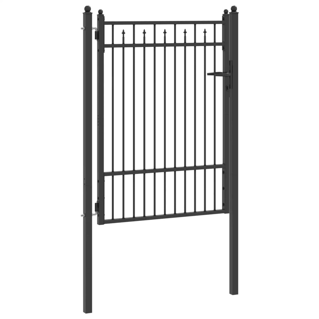 Cancello per recinzione HORST 100 x 125 cm Metallo Nero 42034065